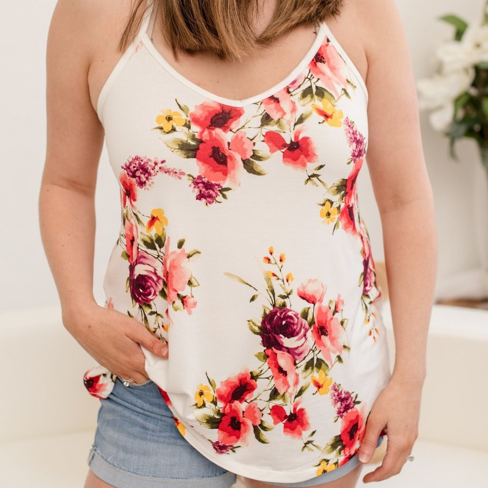 Dreaming of Tropical Days - Ivory Tank Top
